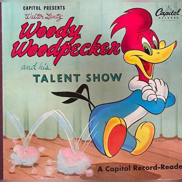 Woody Woodpecker And His Talent Show 78 RPM Vinyl Children’s VTG 1949 Storybook - Picture 1 of 5